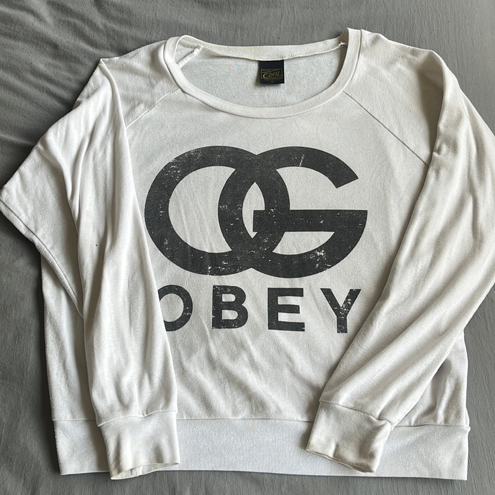 Long-Sleeved Obey Graphic T-Shirt